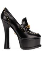 Versace Icon Platform Loafer Heels - Black