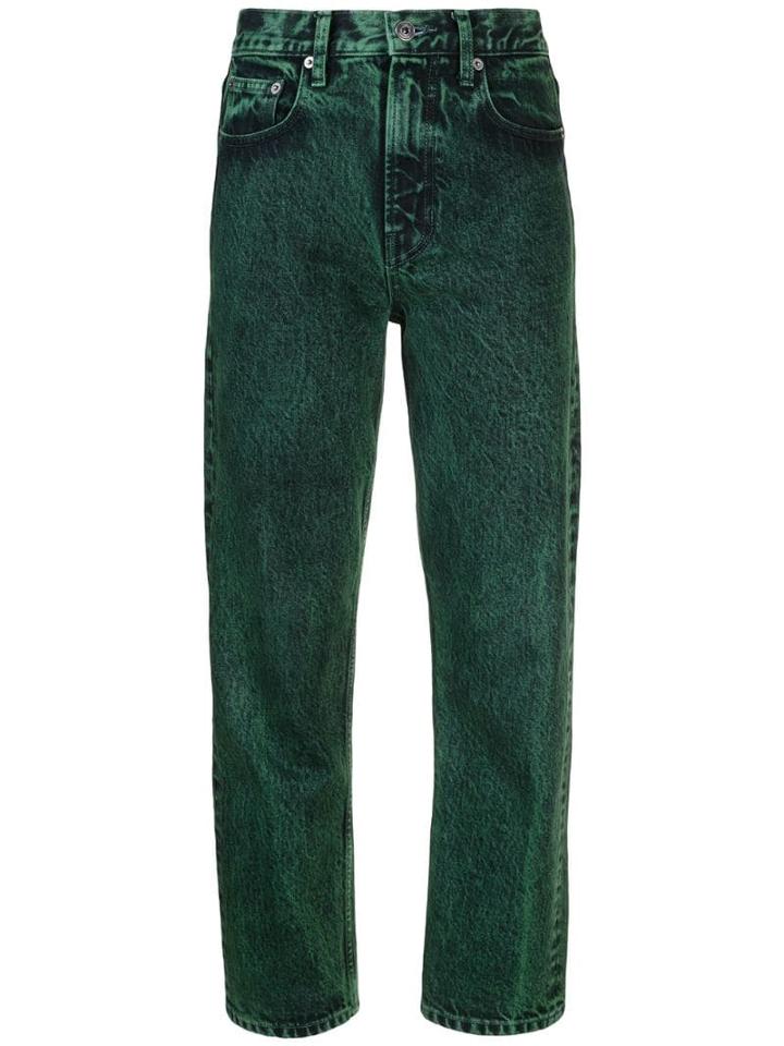 Proenza Schouler Pswl Straight Overdye Jeans - Green