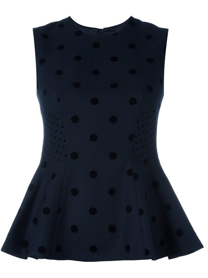 Ps By Paul Smith Polka Dot Peplum Top