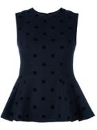 Ps By Paul Smith Polka Dot Peplum Top