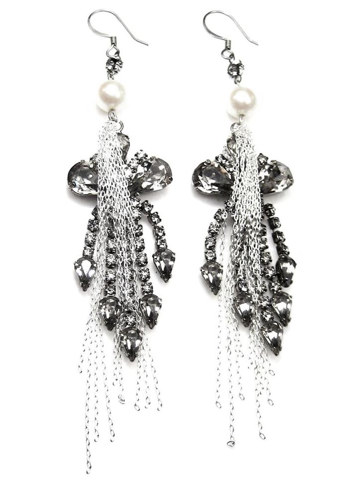 Tom Binns Chandelier Chain Earrings, Women's, Metallic