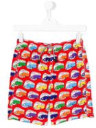 Mc2 Saint Barth Kids - Van Print Swim Shorts - Kids - Polyamide/polyester/spandex/elastane - 16 Yrs, Red