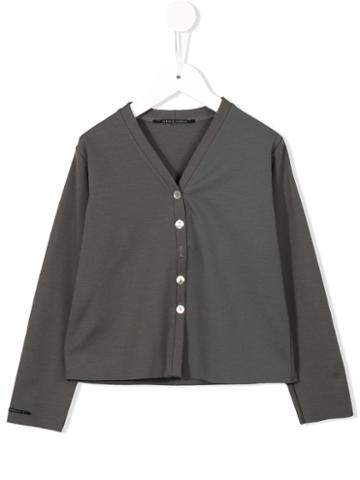 Album Di Famiglia Kids - V-neck Buttoned Cardigan - Kids - Polyamide/spandex/elastane/viscose - 6 Yrs, Grey