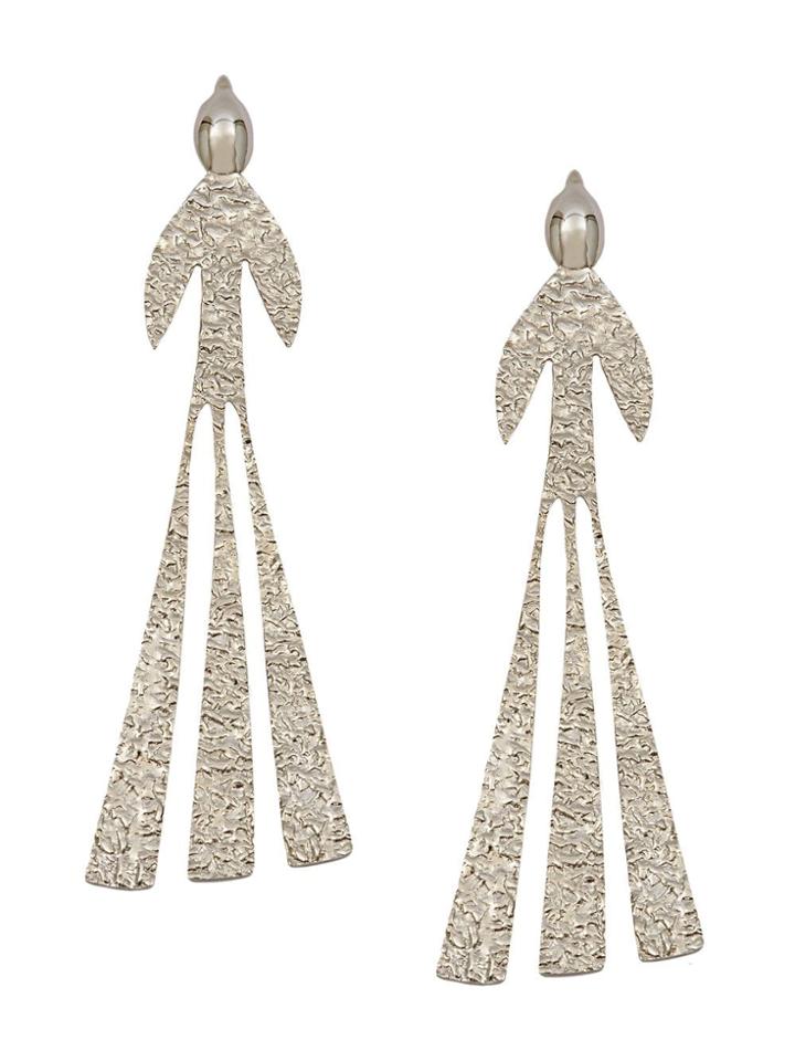 Jw Anderson Hammered Bird Earrings - Silver