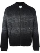Dondup Knit Detail Bomber Jackets, Men's, Size: Large, Black, Polyester/wool