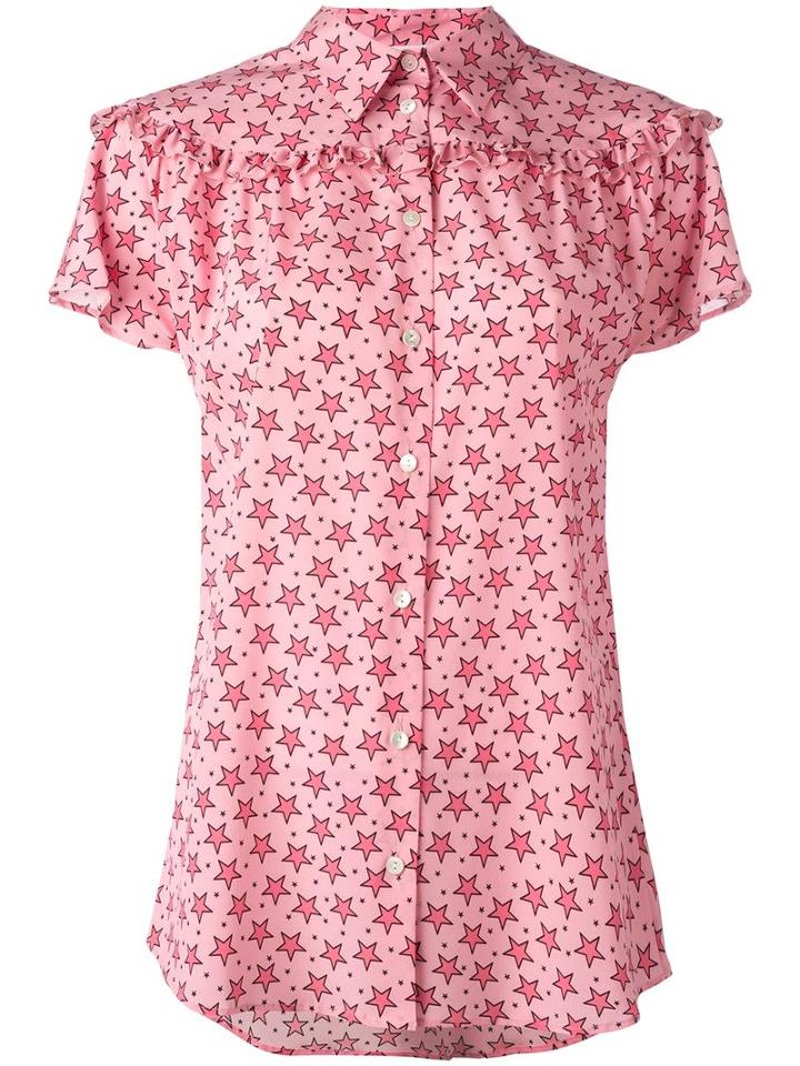P.a.r.o.s.h. - Sting Star Print Shirt - Women - Silk/spandex/elastane - M, Pink/purple, Silk/spandex/elastane