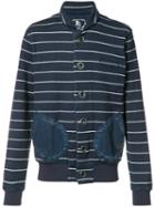 Prps High Neck Striped Cardigan, Men's, Size: Large, Blue, Cotton