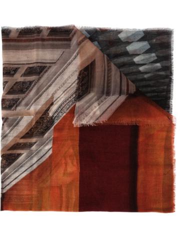 Faliero Sarti Hermitage Printed Scarf - Orange