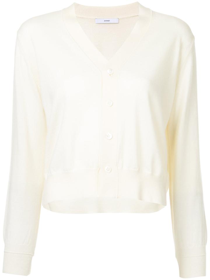 Astraet Cropped Cardigan - White