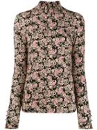 Sandro Paris Printed Long Sleeve Top - Black