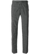 Thom Browne Cropped Plaid Trousers - Black