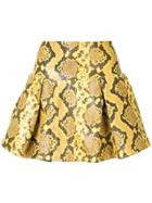 Marques'almeida Snake Print Effect Skirt - Yellow