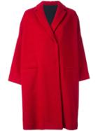 Brunello Cucinelli Concealed Fastening Coat, Women's, Size: 44, Red, Alpaca/virgin Wool/polyamide