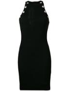 Balmain Knitted Fitted Dress - Black