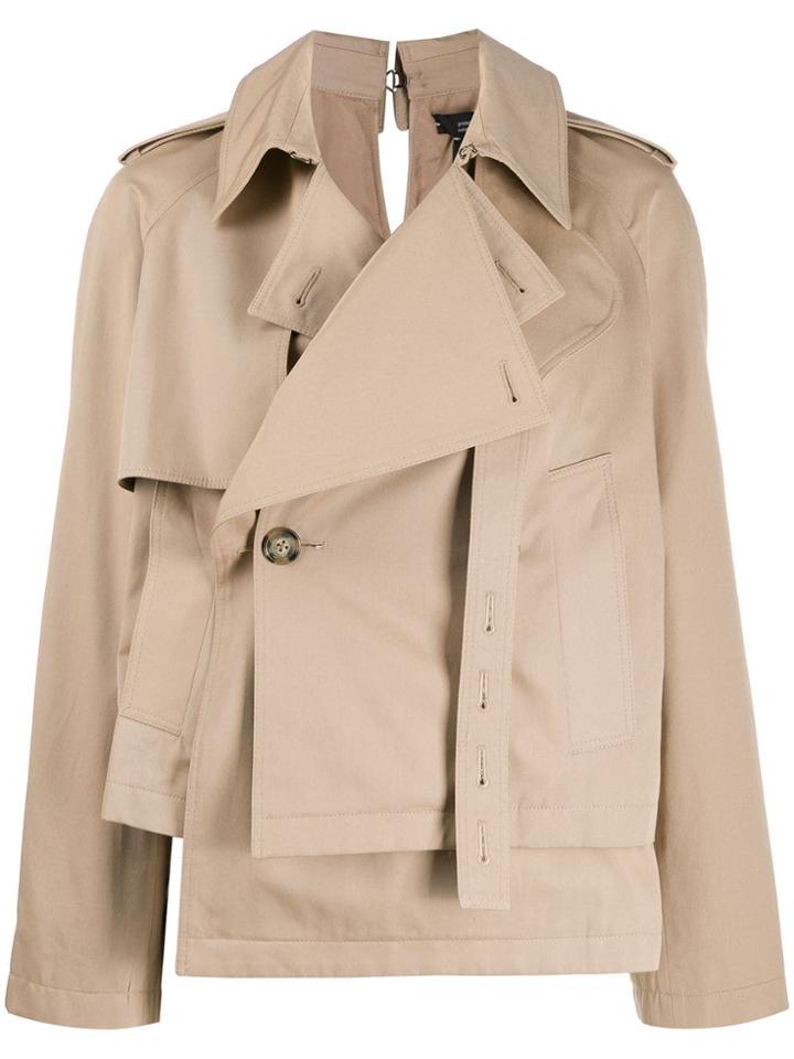 Rokh Short Trench Jacket - Neutrals