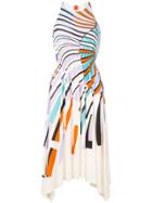 Emilio Pucci Shell Print Asymmetric Gathered Dress - Purple
