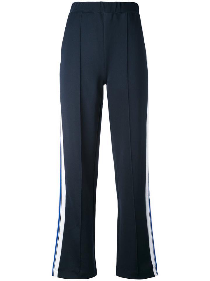 Être Cécile - Striped Loose Fit Trousers - Women - Polyester/spandex/elastane - M, Blue, Polyester/spandex/elastane