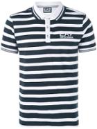 Ea7 Emporio Armani - Striped Polo Shirt - Men - Cotton - L, Blue, Cotton