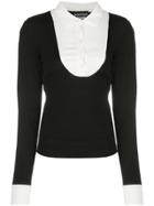 Boutique Moschino Contrasting Layer Jumper - Black