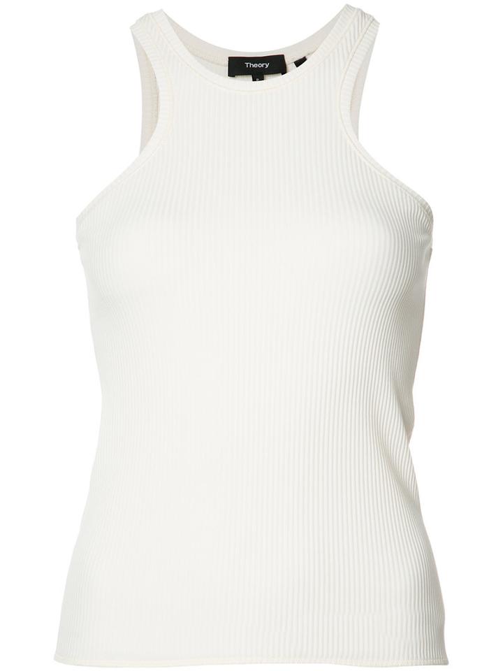 Theory Ribbed Knit Vest, Women's, Size: Xs, White, Polyimide/spandex/elastane