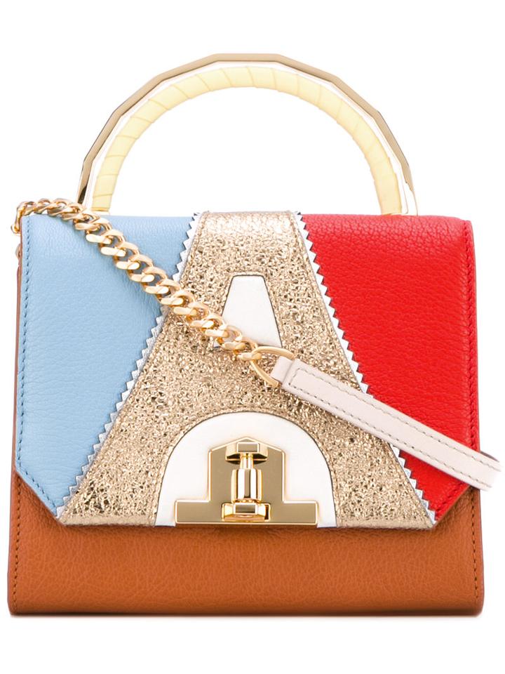 The Volon - Colour Block Shoulder Bag - Women - Calf Leather/metal (grey) - One Size, Calf Leather/metal