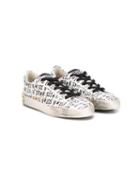 Golden Goose Deluxe Brand Kids Logo Print Sneakers, Boy's, Size: 31, White