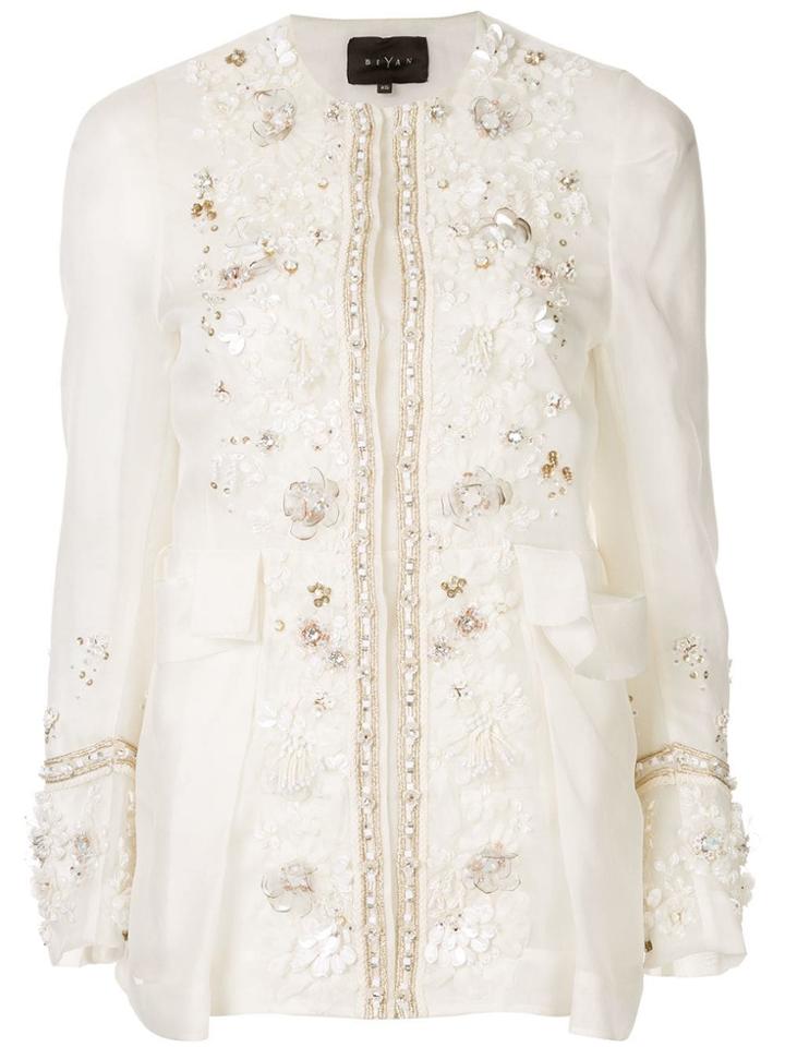 Biyan Embellished Jacket - White