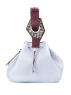 Ganni Large Drawstring Bag - Blue