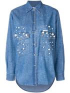 Forte Dei Marmi Couture Dyna Embellished Denim Shirt - Blue