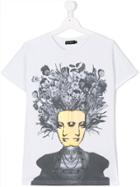 John Richmond Kids Two Face Print T-shirt - White