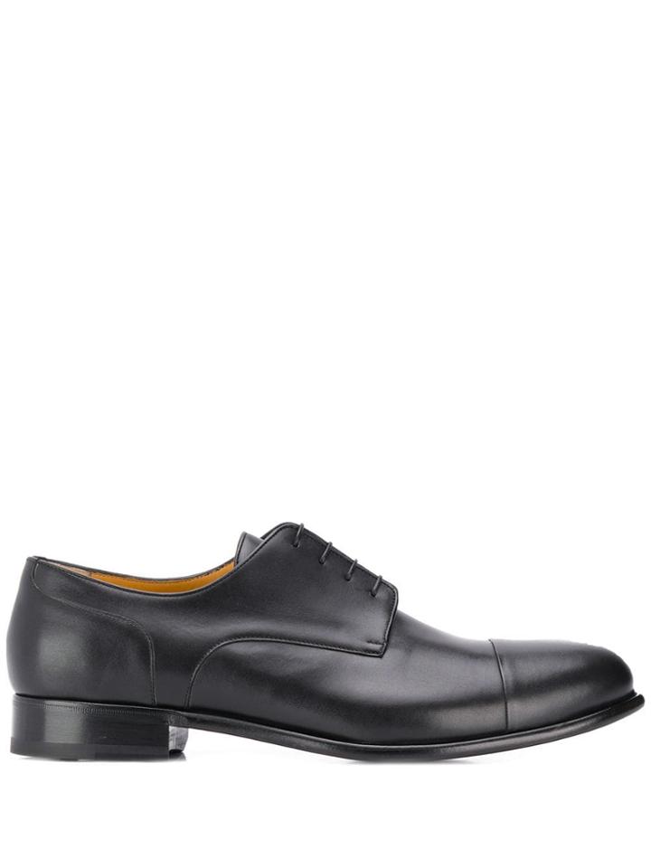 A. Testoni Black Oxford Shoes