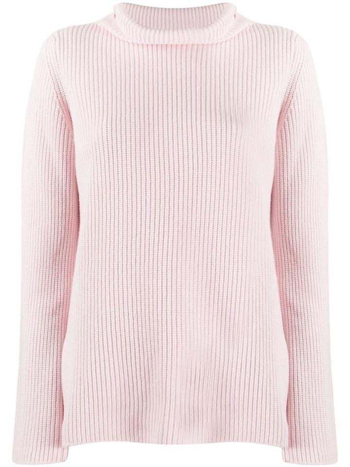 Peserico Ribbed Roll Neck Jumper - Pink