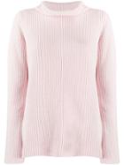 Peserico Ribbed Roll Neck Jumper - Pink