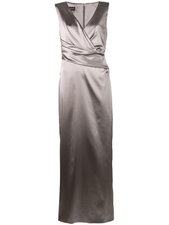 Talbot Runhof Fitted Evening Gown - Grey