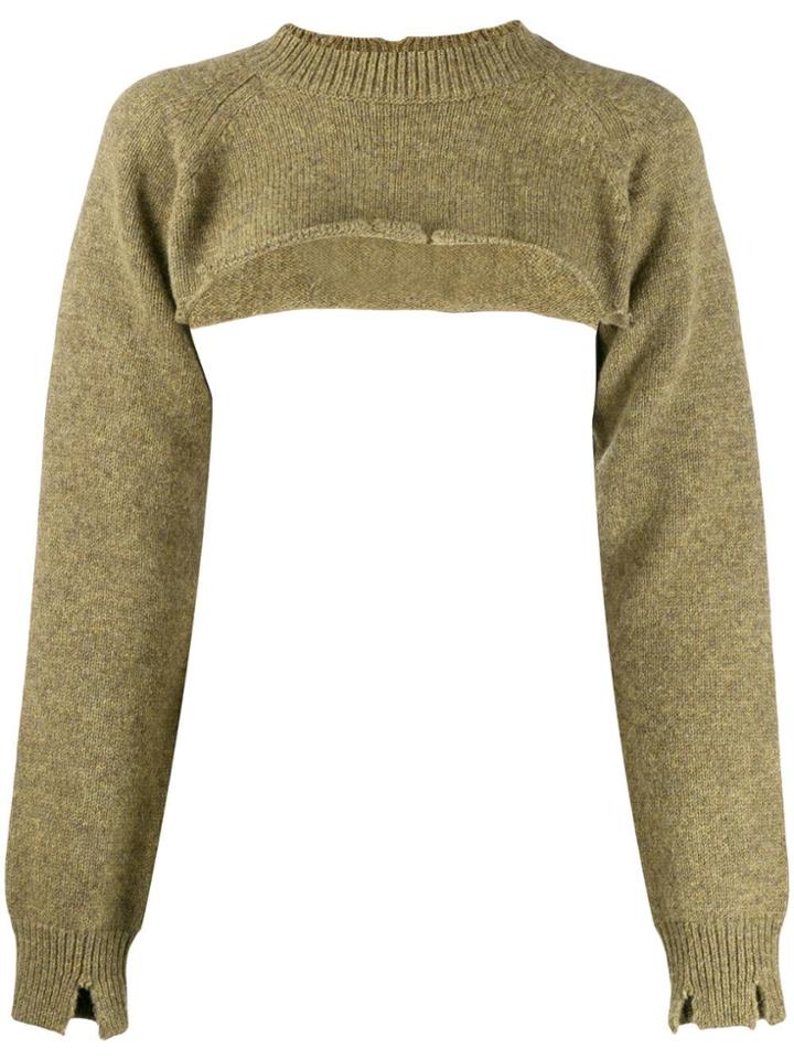 Maison Margiela Short Knitted Crop Top - Green
