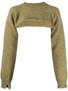 Maison Margiela Short Knitted Crop Top - Green