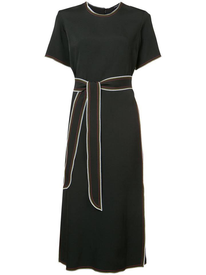Derek Lam - Tie Fastening Shift Dress - Women - Viscose - 40, Black, Viscose