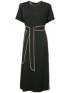 Derek Lam - Tie Fastening Shift Dress - Women - Viscose - 40, Black, Viscose