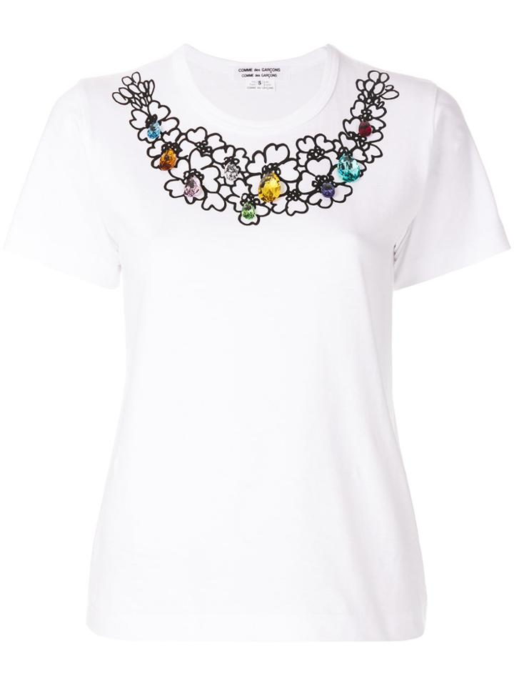 Comme Des Garçons Comme Des Garçons Embroidered T-shirt - White