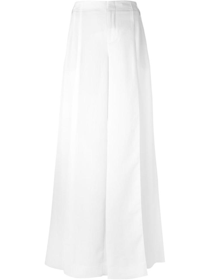 Vince Palazzo Trousers, Women's, Size: 6, White, Polyester