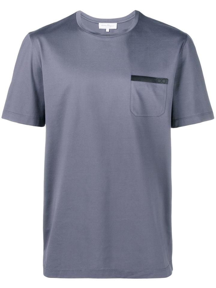 Salvatore Ferragamo Patch Pocket T-shirt - Grey