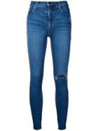Nobody Denim - Cult Skinny Ankle Disheveled - Women - Cotton/elastodiene/polyester - 25, Blue, Cotton/elastodiene/polyester