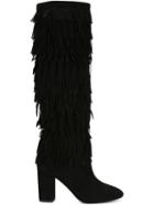 Aquazzura Woodstock Boots, Women's, Size: 38.5, Black, Leather/suede