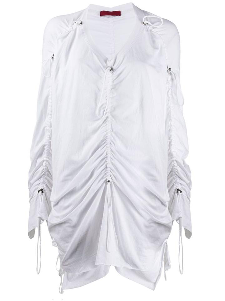 Di Liborio Ruched Toggle Detail Blouse - White