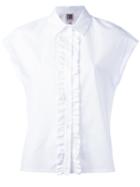 I'm Isola Marras - Frill Placket Shirt - Women - Cotton - 40, Women's, White, Cotton