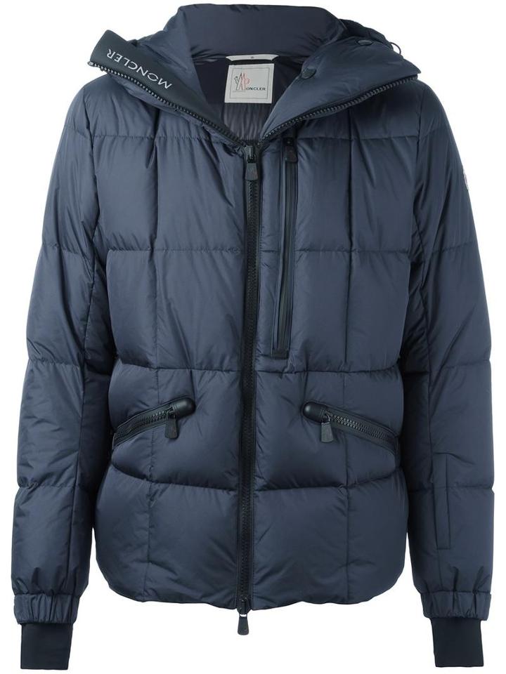 Moncler Grenoble Hooded Padded Jacket, Men's, Size: 5, Blue, Polyester/polyamide/goose Down/feather