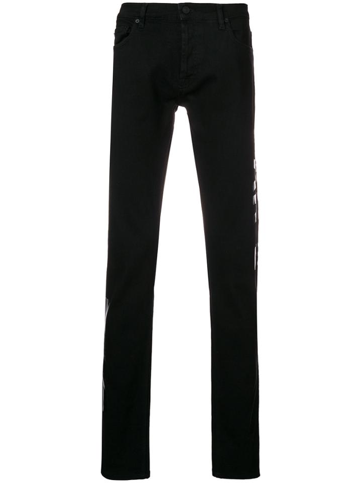 Kenzo Printed Skinny Fit Jeans - Black