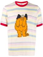 Marni Striped T-shirt With A Graphic Print - Yellow