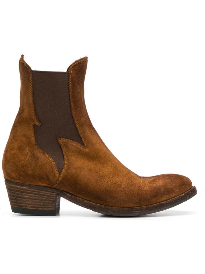 Pantanetti Low Heel Ankle Boots - Brown