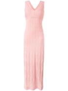 M Missoni - Knitted Maxi Dress - Women - Cotton/polyester/viscose - 38, Women's, Pink/purple, Cotton/polyester/viscose